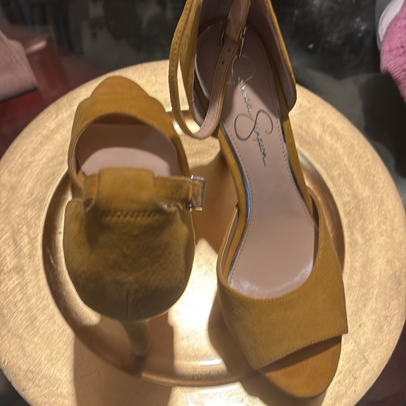 Jessica Simpson Shoes - Jessica Simpson Womens Beeya Suede Peep Toe, Mustard Size 8.5